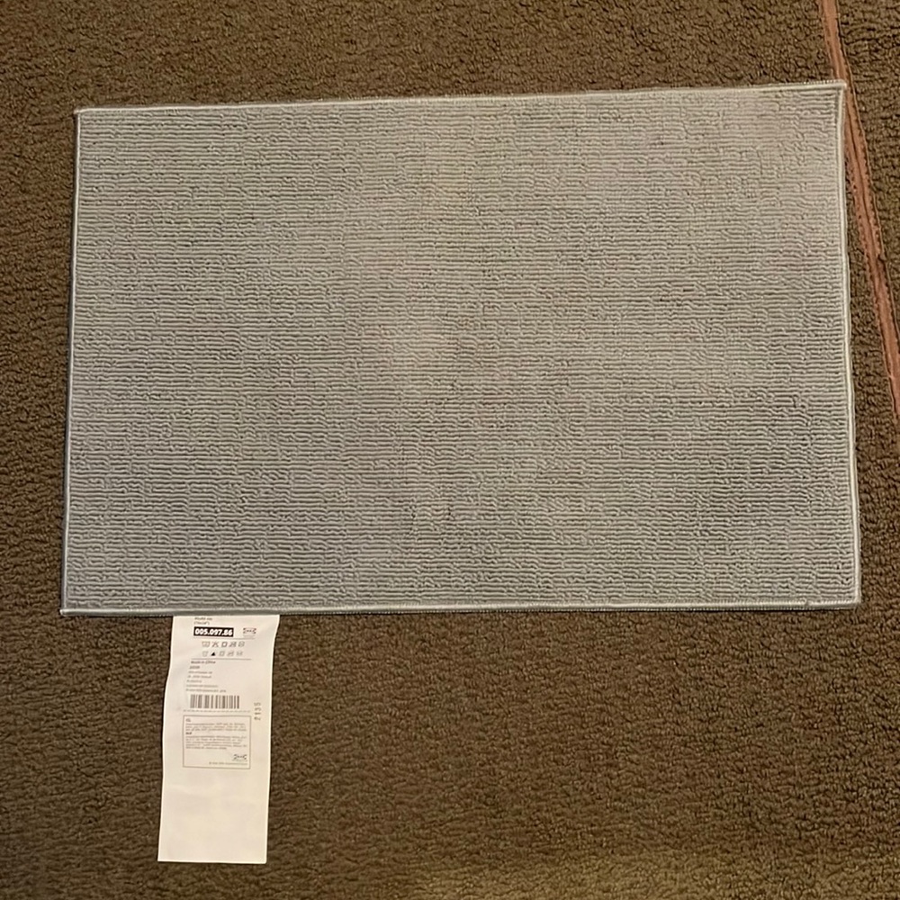 Grey ikea bath mat